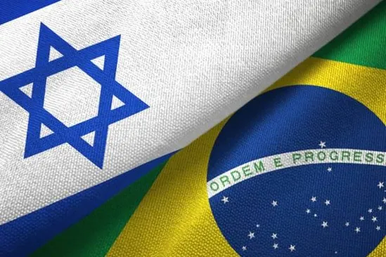 Bandeiras de Israel e Brasil
