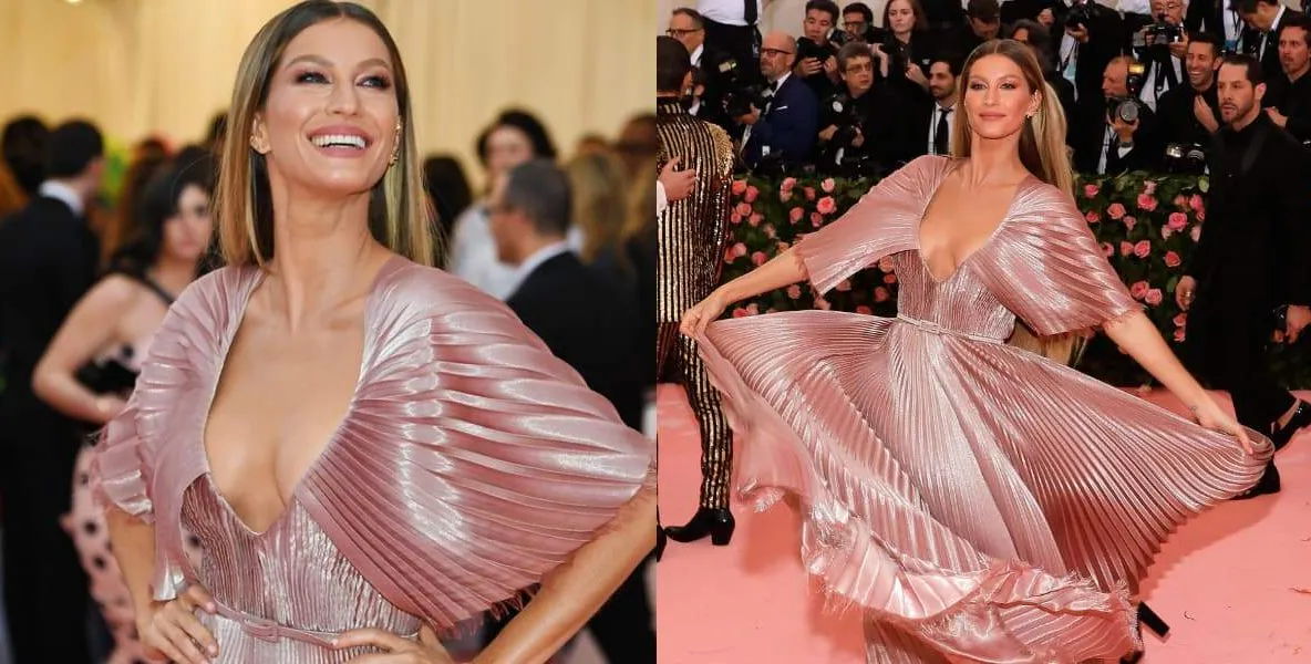  Gisele Bündchen esbanja glamour em seu vestido Dior sustentável no Met Gala 