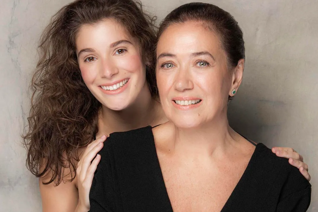 Na peça A Lista, a atriz contracena com a sua filha, Giulia