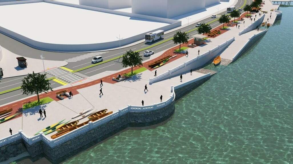 Segundo a prefeitura, obras da Nova Ponta da Praia serão entregues em julho de 2020
