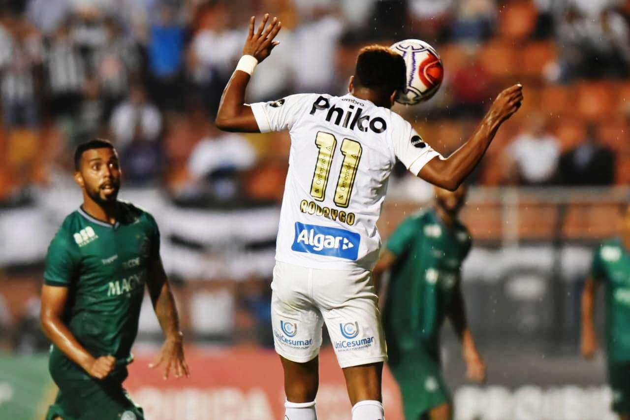 De volta ao Peixe, Rodrygo marcou o terceiro e último gol na vitória sobre o Guarani