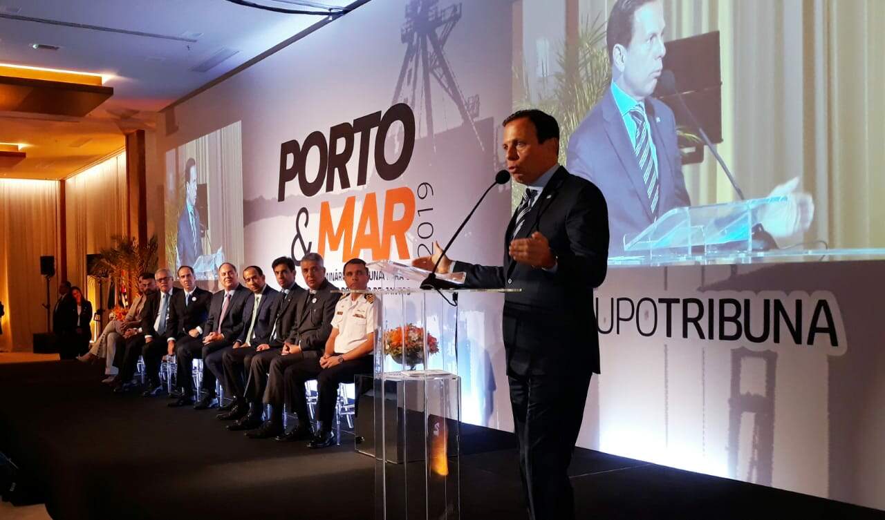 João Doria defendeu a privatização do Porto de Santos