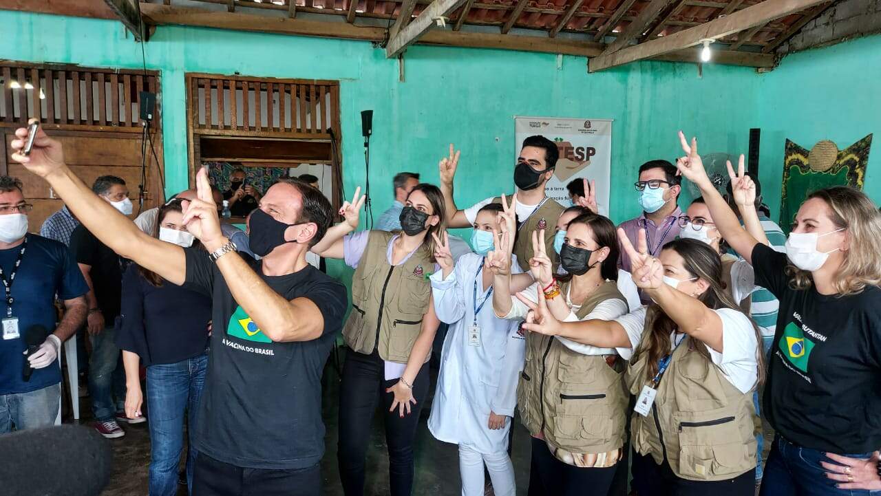 Governador João Doria acompanhou vacinação contra Covid-19 em comunidade quilombola