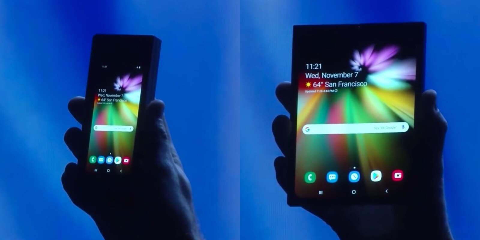 A Samsung apenas mostrou imagem conceitual. O telefone será revelado em 2019 (Foto: Divulgação)
