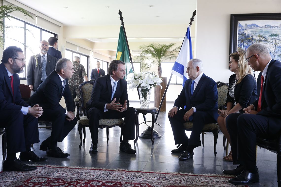 Bolsonaro se encontrou com o primeiro ministro Benjamin Netanyahu no Rio de Janeiro