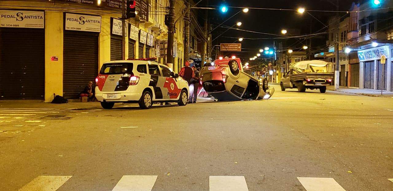 Acidente ocorreu no Centro de Santos