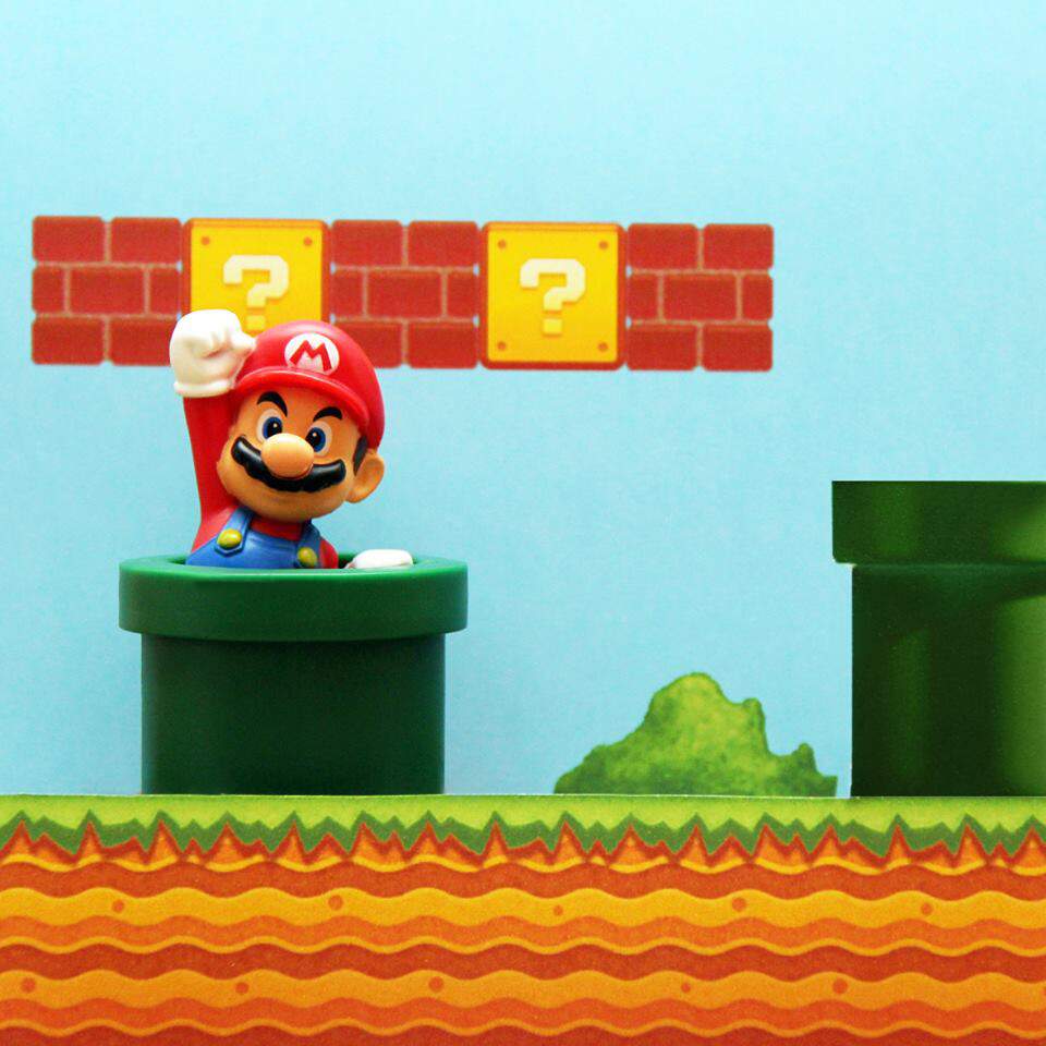 Uma série de fotos feita com o personagem Super Mario foi o que trouxe visibilidade ao trabalho de Bruno 