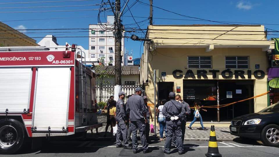 Acidente aconteceu em cartório localizado no Centro de São Vicente
