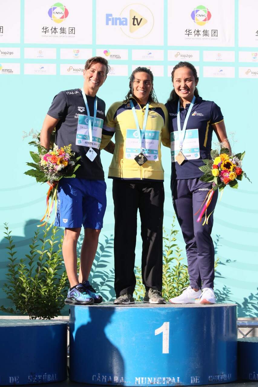 Atleta da seleção brasileira venceu a terceira etapa do Circuito Mundial de Águas Abertas