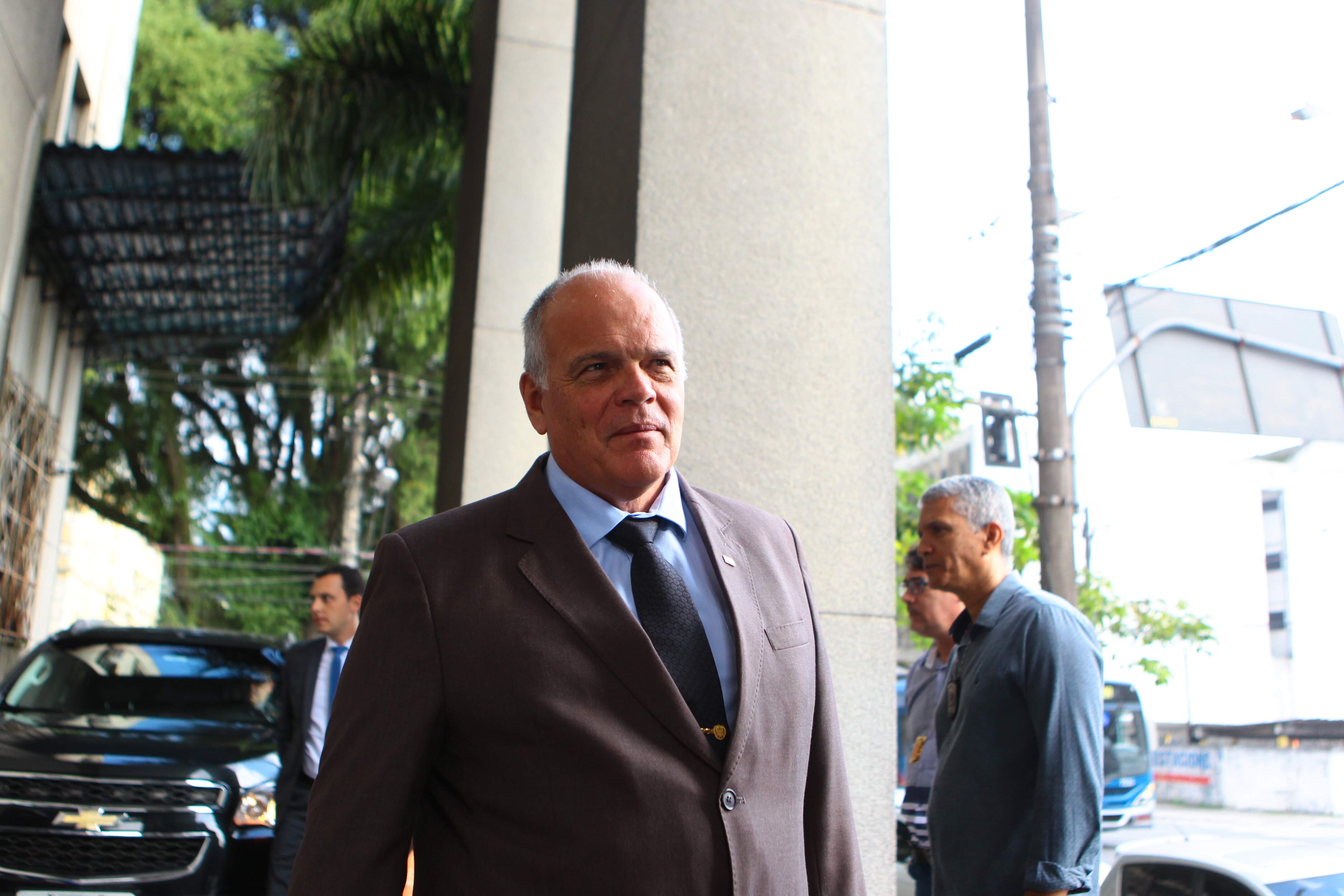 Secretário visitou o Palácio da Polícia, no Centro de Santos 