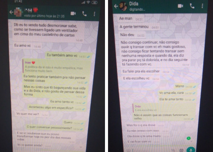 Polícia investiga conversas entre os três jovens encontradas no WhatsApp de Bruno 