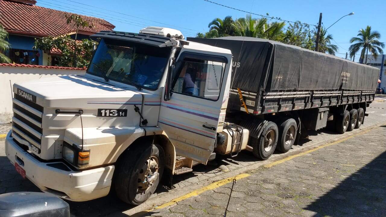 Caminhão foi encontrado no bairro Balneário Copacabana Paulista, em Mongaguá