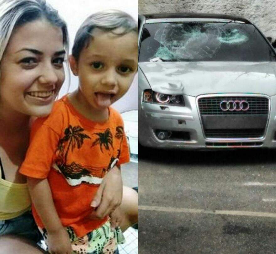 Isabel Cristina e o pequeno Enzo, de três anos, morreram atropelados em outubro de 2017
