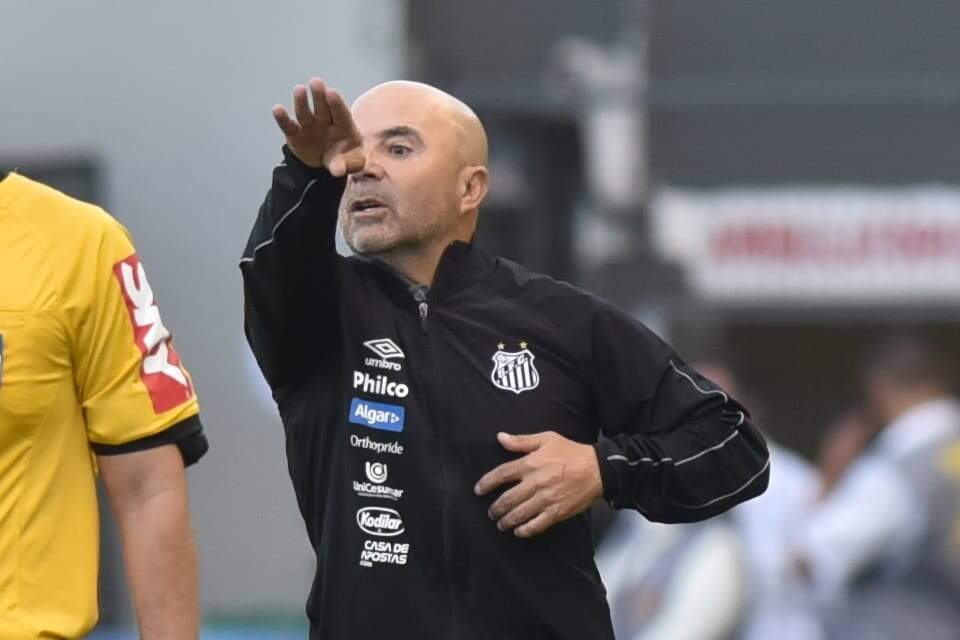 Sampaoli analisou o empate cedido pelo Santos ao Fortaleza na Vila Belmiro