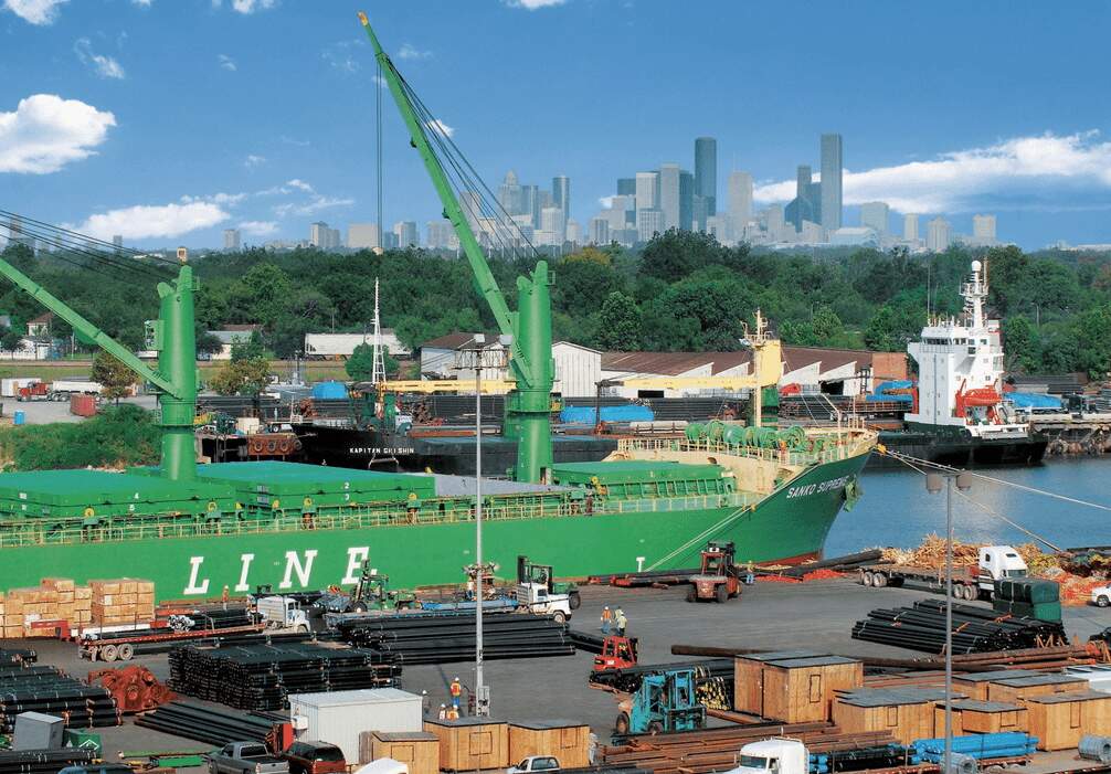 O Porto de Houston ocupa a sexta posição na operação de cargas conteinerizadas dos Estados Unidos