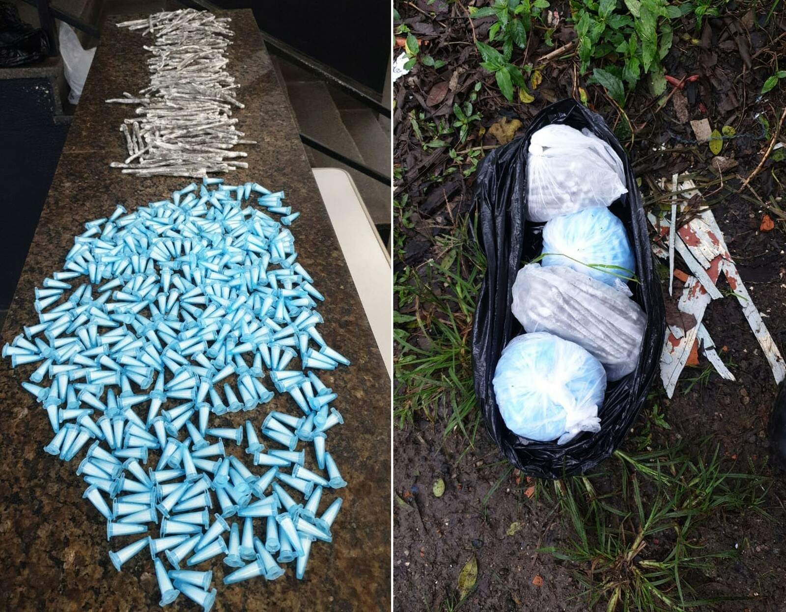 Droga era carregada em sacos de lixo para ser comercializada por traficantes