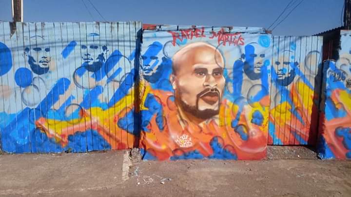 Zulu Tiquinho gosta de grafitar personalidades do hip hop 