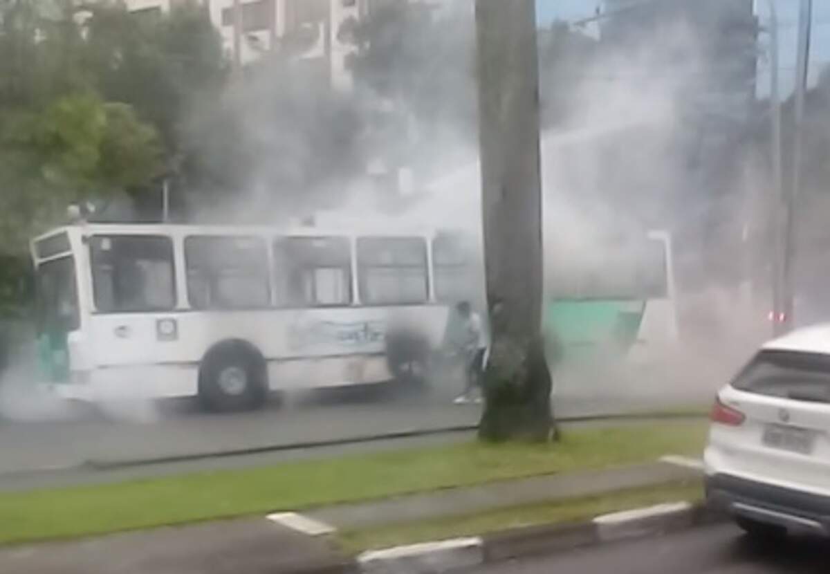 Incidente ocorreu na Avenida Ana Costa, próximo à Rua Carvalho de Mendonça 