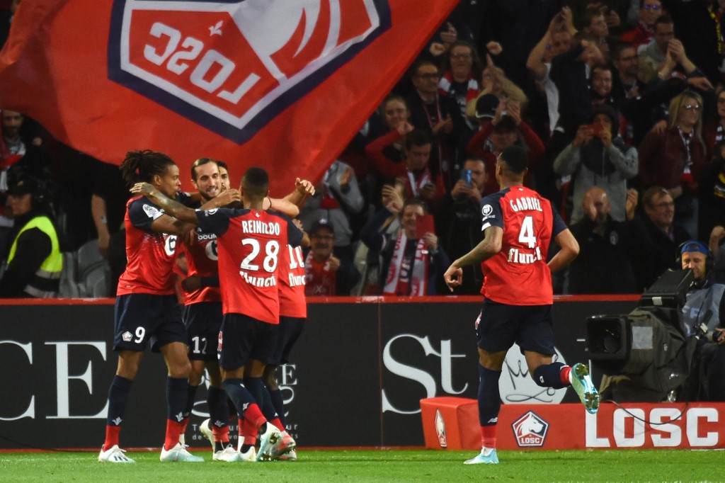 Lille comemora gol de Yusuf Yazici, no triunfo contra o Bordeaux