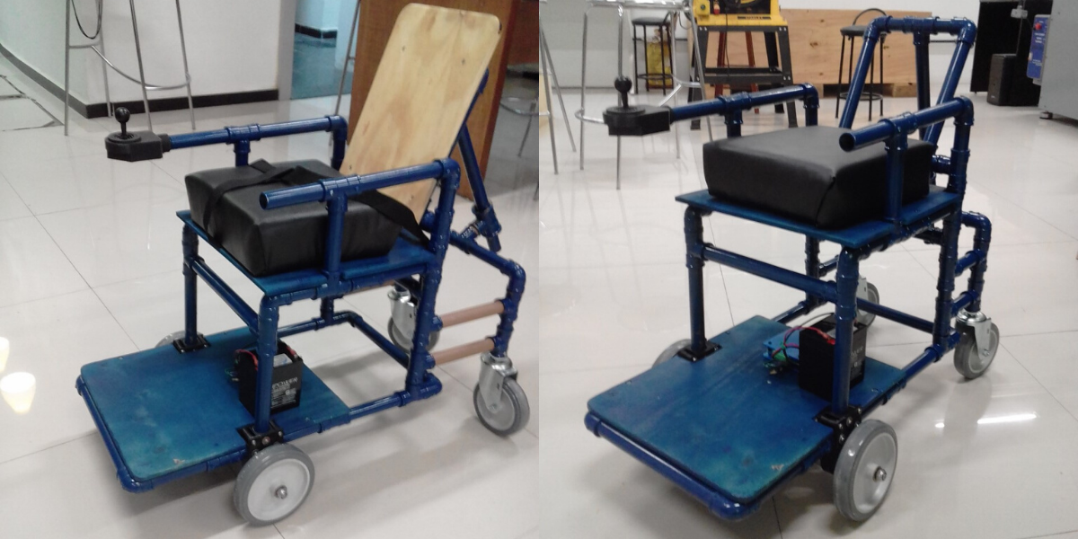 Universitários criam cadeira de rodas infantil com material reciclável em Santos