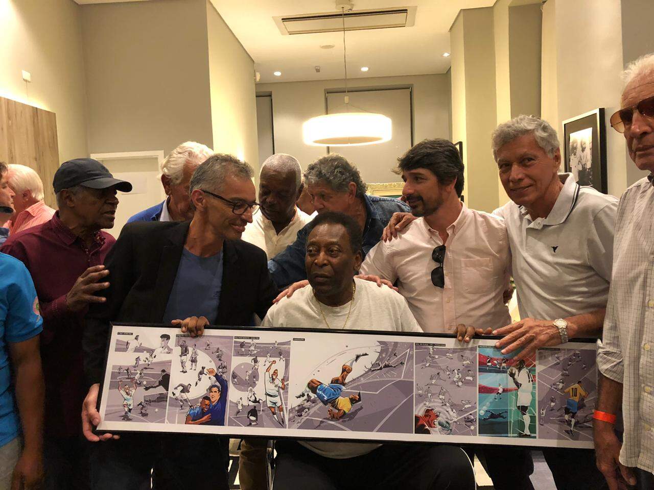 Seri esteve reunido com Pelé e outros ídolos do Santos