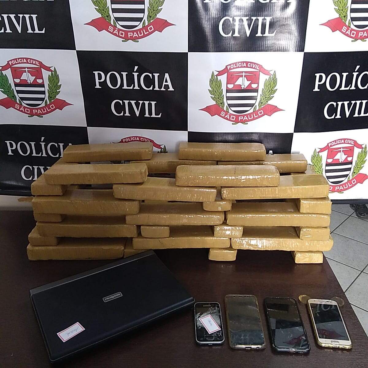 22,2 kg de maconha foram apreendidos sendo transportados de São Paulo para Itanhaém 