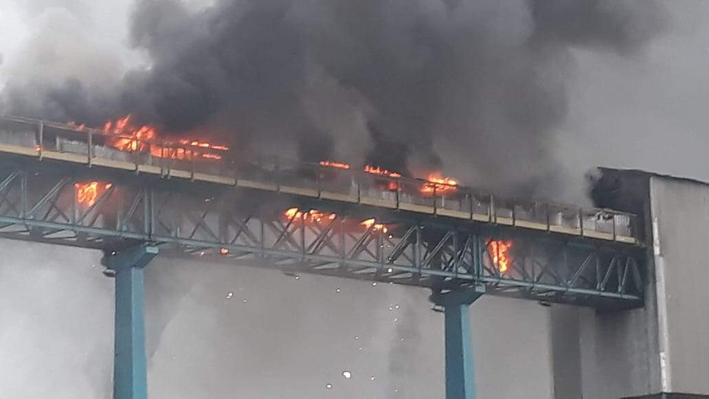 Incêndio atinge terminal da Cutrale no Porto de Santos 