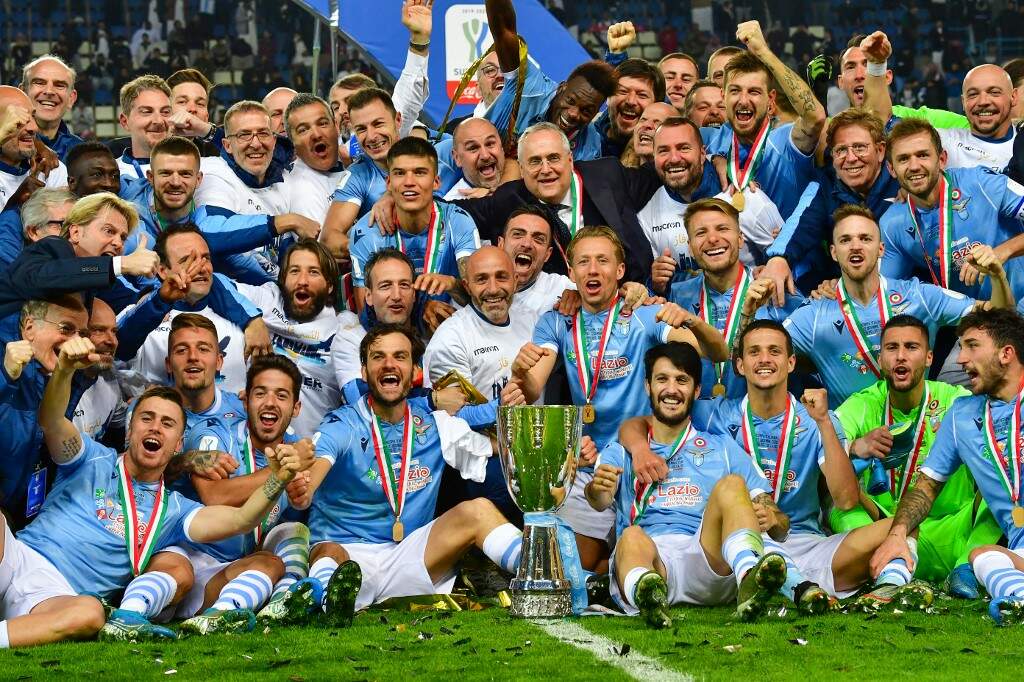 A Lazio, com cinco taças em oito disputadas, é a terceira mais vitoriosa ao lado da Inter de Milão