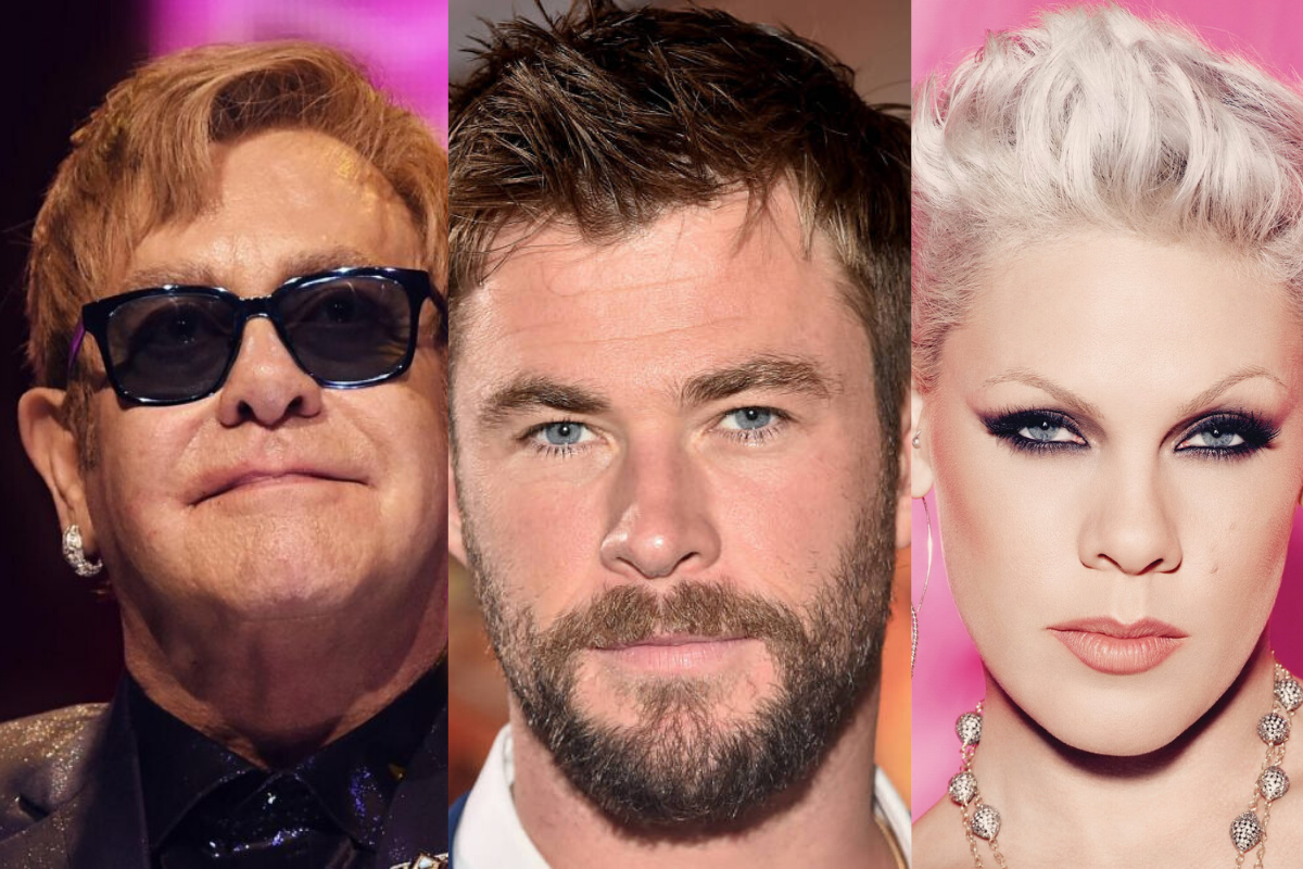 Elton John, Chris Hemsworth e Pink fizeram suas doações para o país 