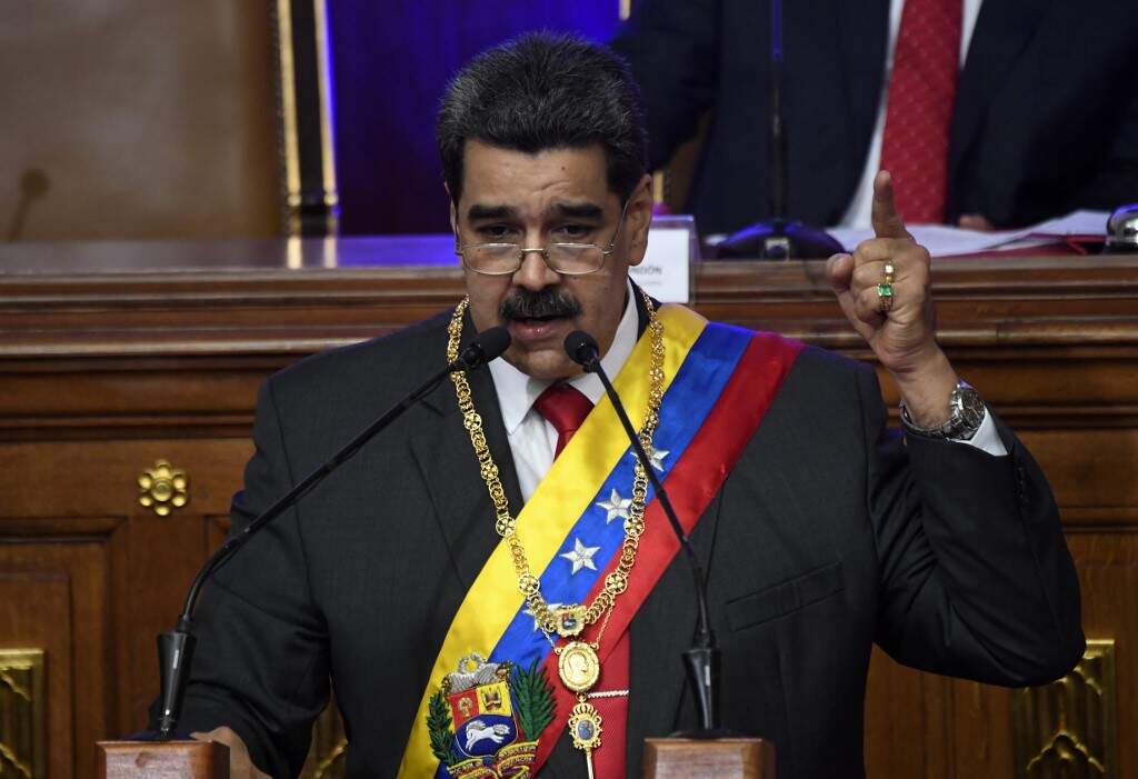 A fala do presidente durou mais de duas horas e teve transmissão ao vivo da televisão venezuelana