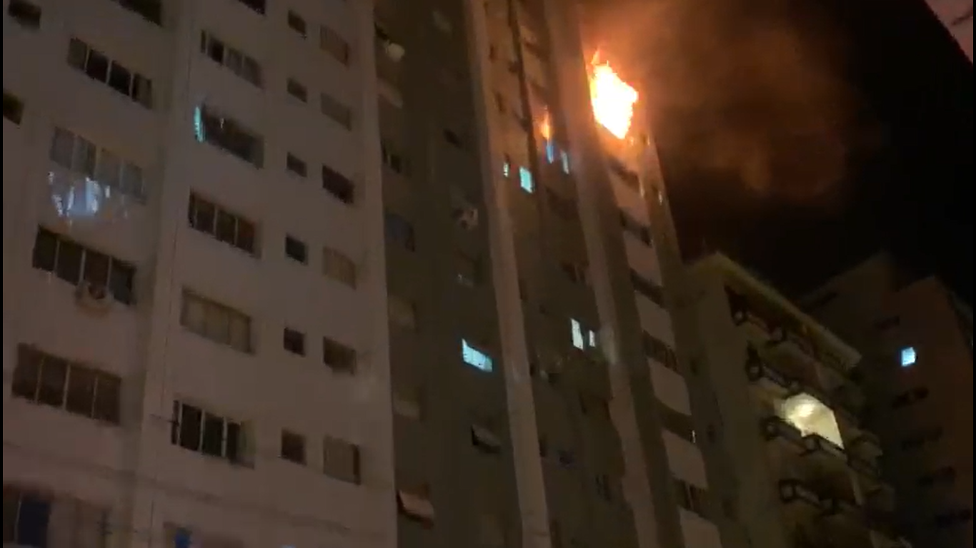 Incêndio atingiu apartamento no 11º andar do edifício