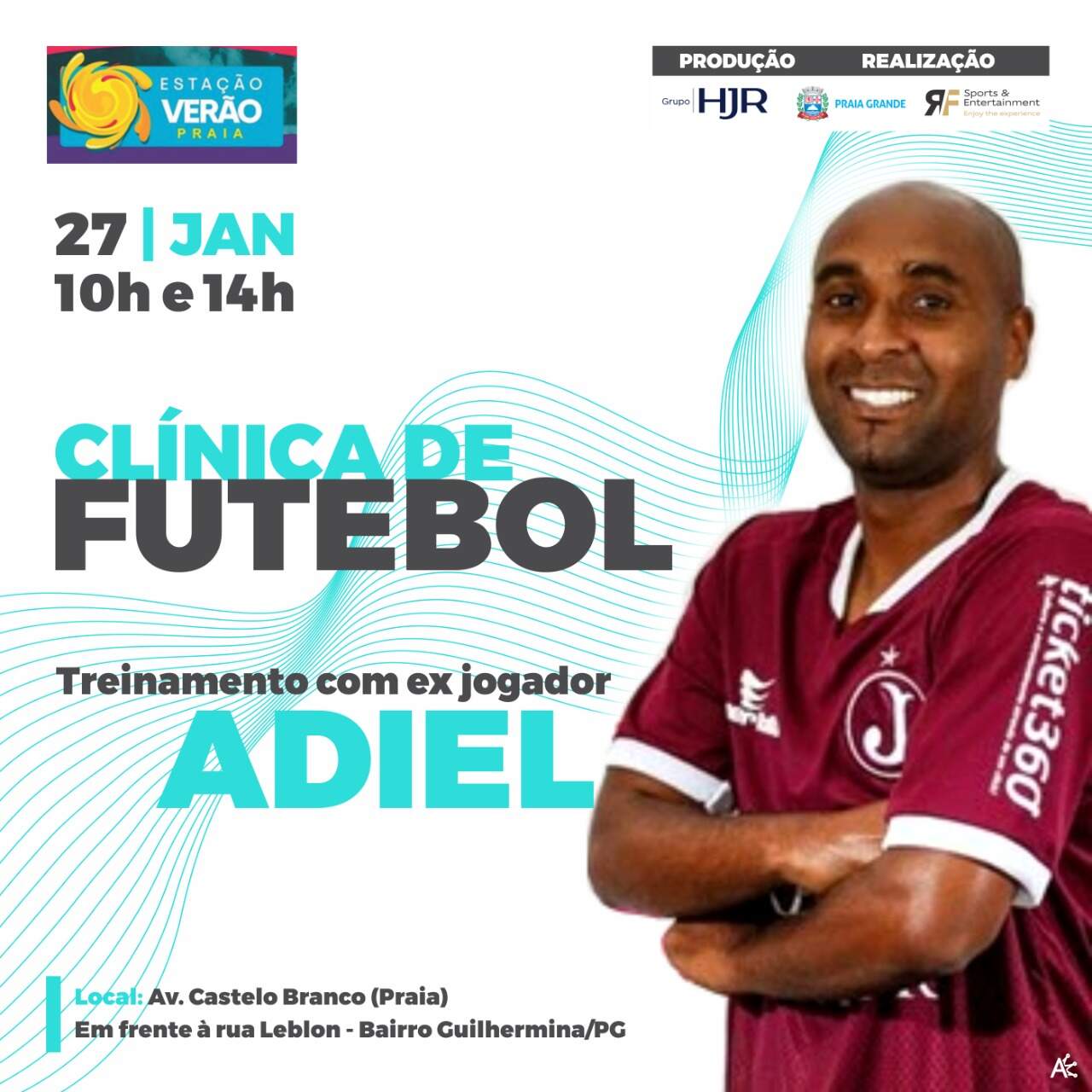 O ex-atacante Adiel foi campeão da Copa Conmebol de 1998 e do Brasileirão de 2002 pelo Santos
