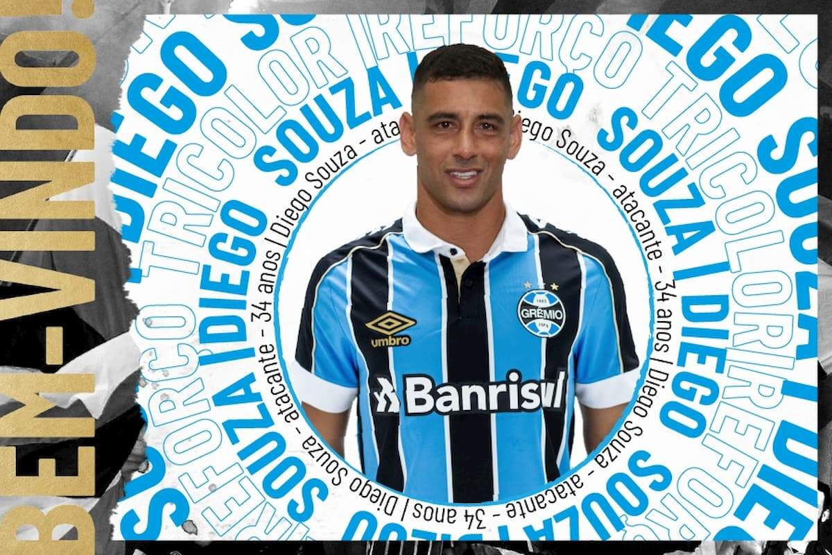 Diego Souza fechou com o Grêmio por um ano