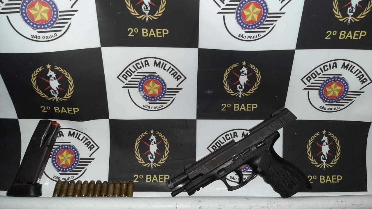 Arma apreendida em tiroteio na comunidade Sambaiatuba