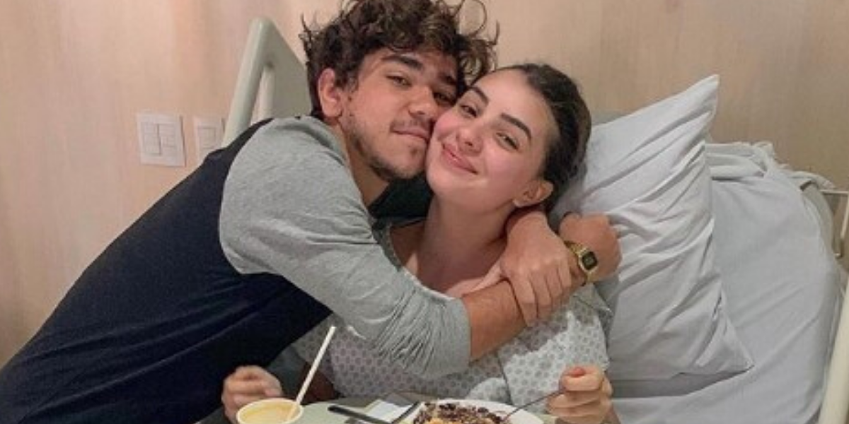 João Fernandes e Mabel Calzolari no hospital