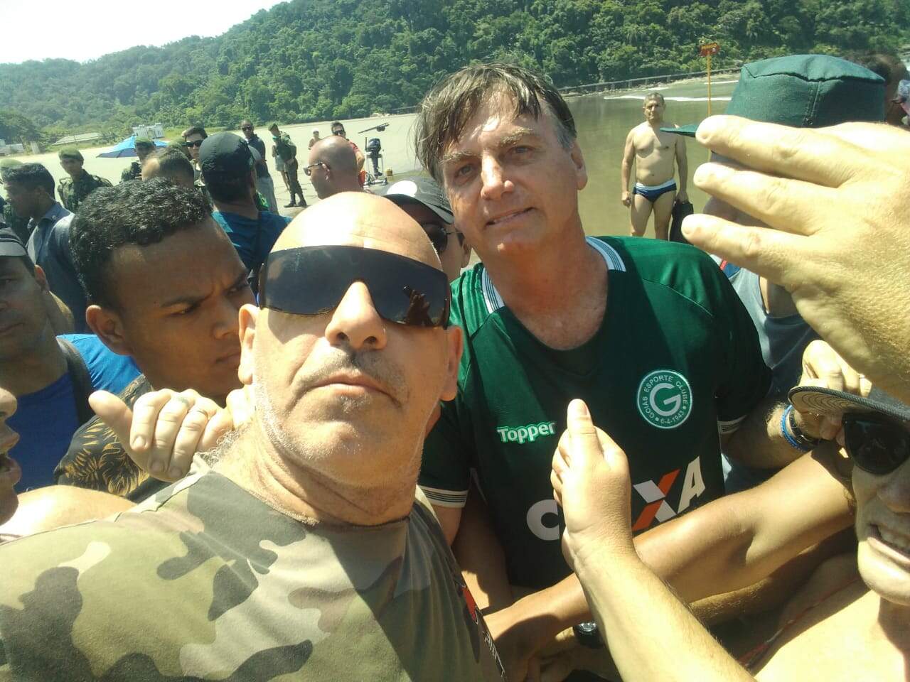 Paulo Peçanha foi um dos que conseguiram uma selfie com o presidente 