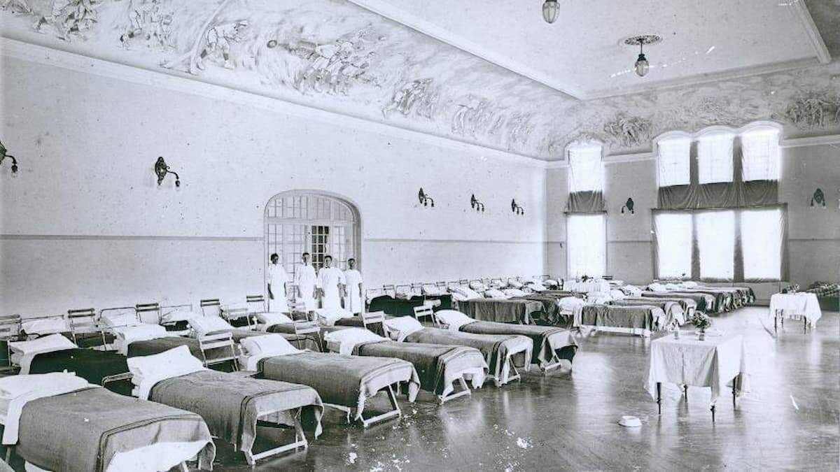 A sede social do Paulistano foi usada como hospital de campanha