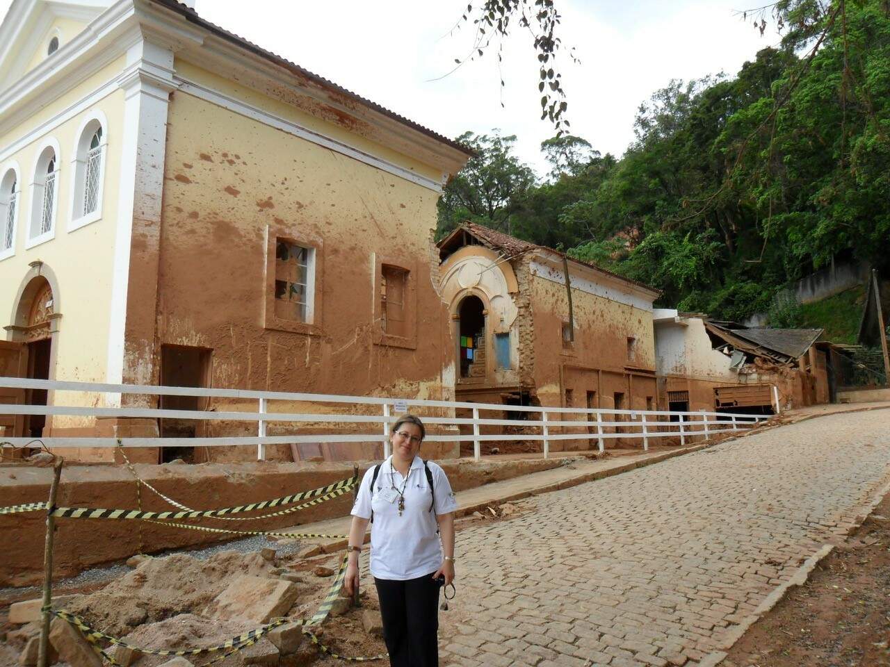 Cristina também atuou na trágica enchente em Nova Friburgo, no Rio 