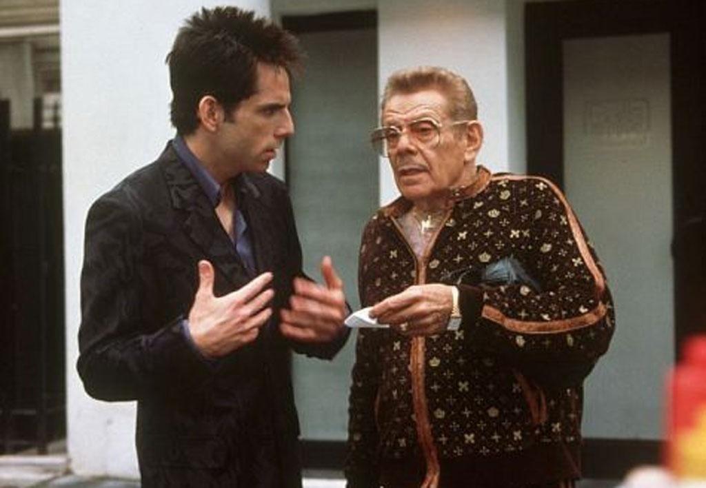 Ben e Jerry Stiller durante gravações do filme Zoolander (2001)
