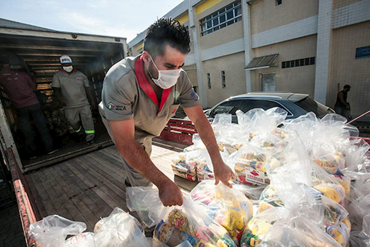 Esta foi a segunda doação de cestas básicas da empresa para o Fundo Social de Praia Grande