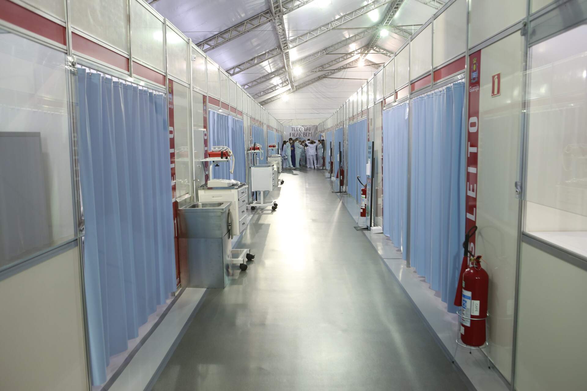 Hospital foi montado de forma emergencial na Base Aérea de Santos