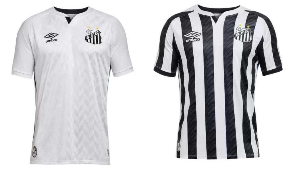 Santos e a Umbro divulgaram novos uniformes neste domingo 