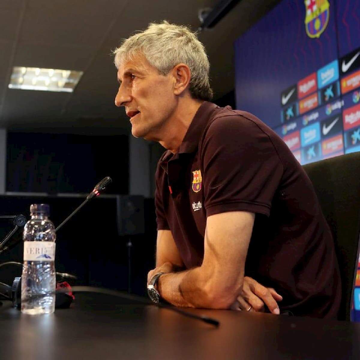 Quique Setién, treinador do Barcelona, concedeu nesta segunda-feira uma entrevista coletiva