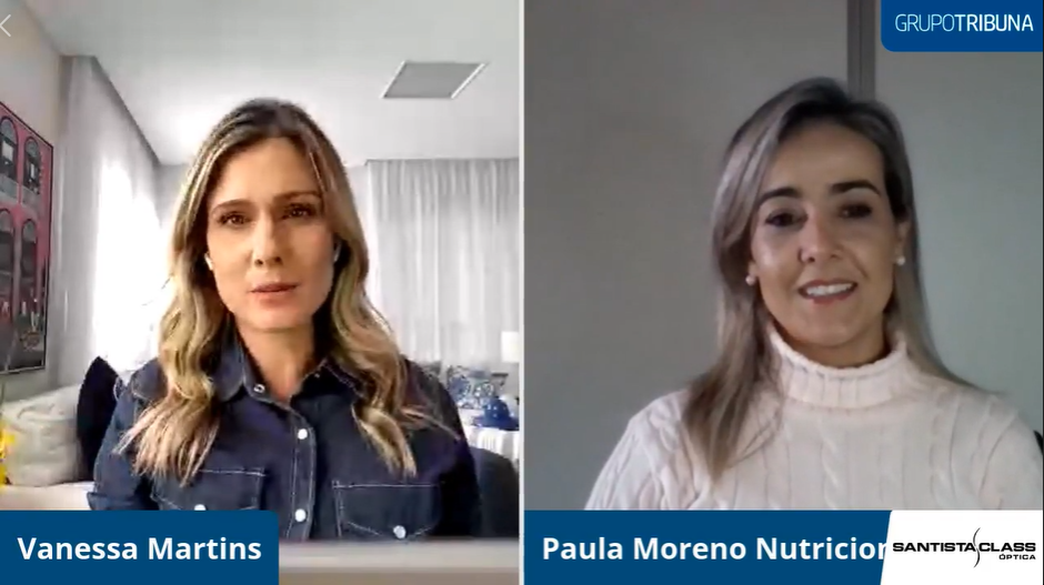 Vanessa Martins recebeu a nutricionista Paula Moreno em live