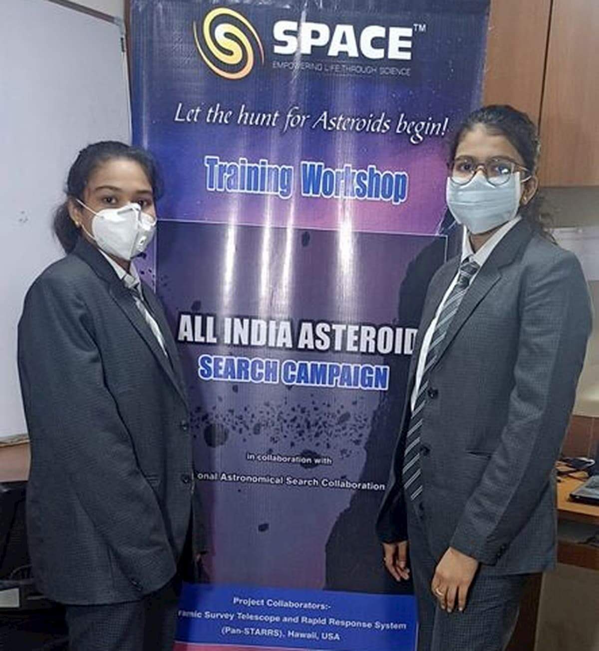 Garotas receberam treinamento no instituto de educação espacial indiano SPACE India