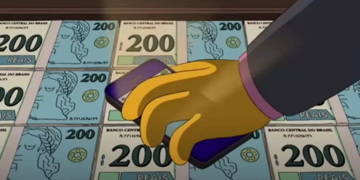 No episódio, Homer passa por testes de suborno e oferecem a ele uma maleta contendo notas de R$ 200