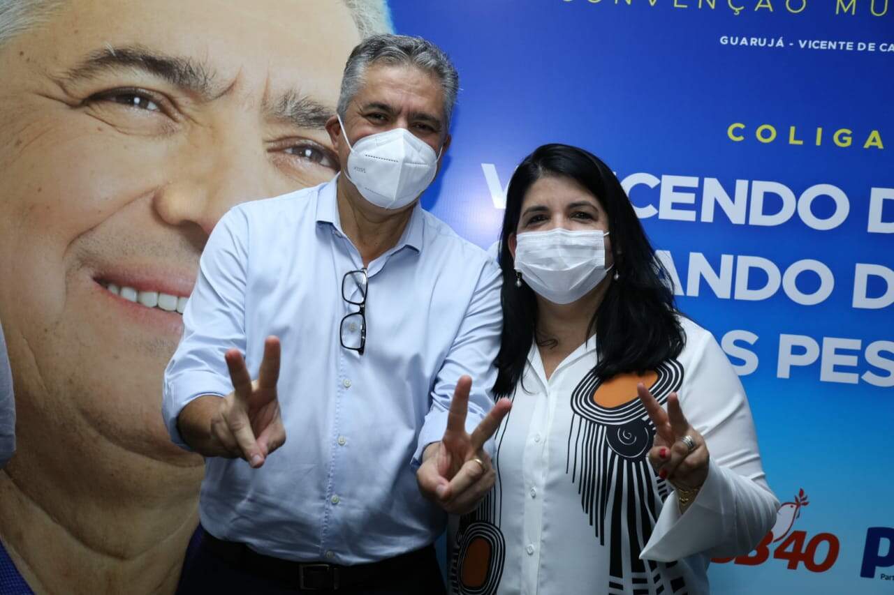 Convenção do PSB de Guarujá, neste domingo (13), oficializou a candidatura de Suman