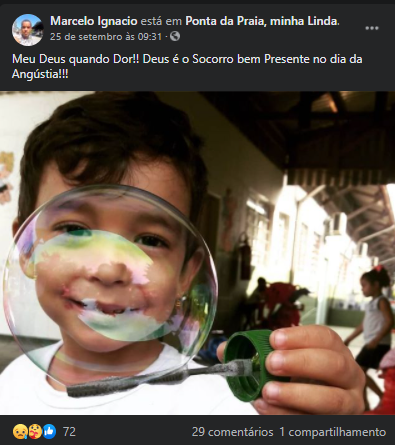 Foto: Parentes postaram fotos do garoto lamentando o ocorrido em Santos 