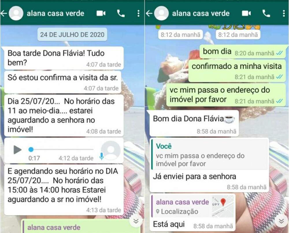 Conversas mostram golpe sofrido por casal do interior de São Paulo 