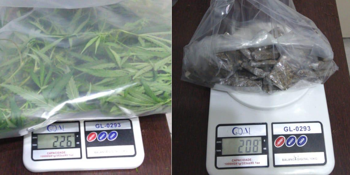 Policiais apreenderam 434 gramas de maconha em Itanhaém